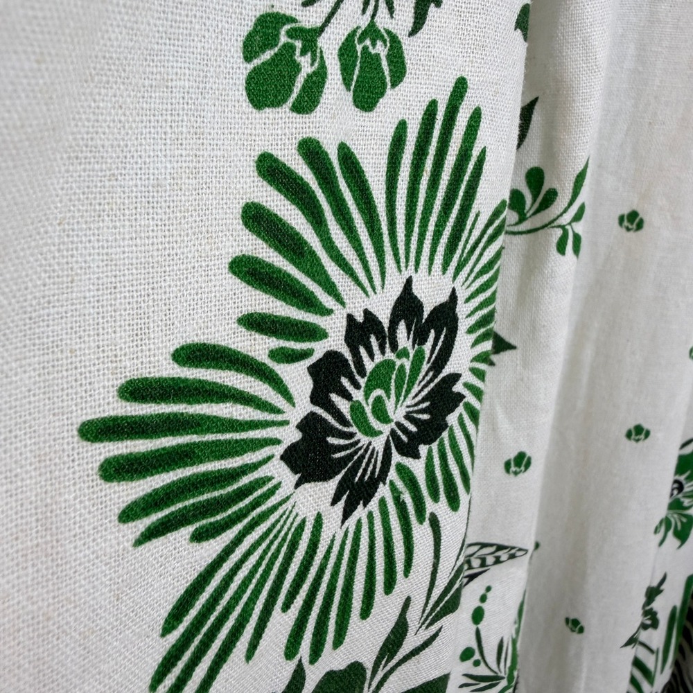 NWT Christian Lacroix Forest Soul Botanical Print Linen Blend Midi Green Dress - Picture 10 of 13
